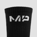 MP ženske sportske čarape (3 komad u paketu) – crna/bijela/sivi lapor - UK 2-5