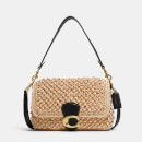 Coach Women's Popcorn Texture Paper Straw Soft Tabby Shoulder Bag - Natural/Black