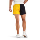 Mens Cotton Twill Harlequin Short With Pockets in Gold/Black