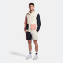 Men's Colour Block Hooded Jacket - Off White
