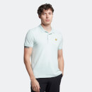 Men's Collar Logo Polo - Acid Blue