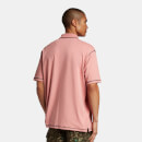 Men's Oversized Flatlock Polo Shirt - Rosette