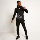 11 Degrees Placement Circuit Print Pullover Hoodie – Black