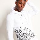 Placement Circuit Print Pullover Hoodie – White
