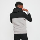Taped Pullover Hoodie – Silver / Black
