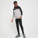 Taped Pullover Hoodie – Silver / Black