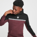 11 Degrees Taped Pullover Hoodie – Mulled Red/Black