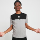 Markenstreifen-T-Shirt – silbern/schwarz
