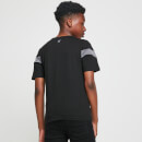 Camiseta de cintas con paneles – Negro / Carbón