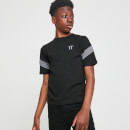 Panelled Tape T-Shirt – Black / Charcoal