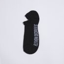 Sneaker-Socken mit Textgrafik – dreimal schwarz
