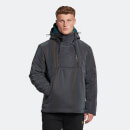 Men's Casuals Iridescent Hooded Overhead Jacket - Jet Black