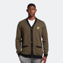 Lyle & Scott Men's Block Marl Cardigan - Olive Marl/Jet Black