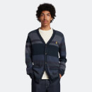 Men's Archive Textured Stripe Cardigan - Dark Navy