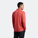 Men's Golf Long Sleeve Technical Polo Shirt - Shrimp