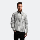 Men's Check Poplin Shirt - Mid Grey Marl/ Touchline White