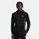 Men's Sports Hoodie with Contrast Piping - Jet Black