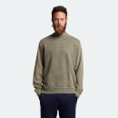 Men's Washed Mock Neck Sweatshirt - Olive