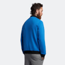 Men's Block Marl 1/2 Zip Tracksuit Polo Shirt - Bright Blue Marl