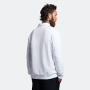 Men's Collared Crew Neck Sweatshirt - White