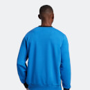 Men's Block Marl Sweatshirt - Bright Blue Marl/Jet Black
