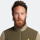Lyle & Scott Men's Sports Recycled Micro fleece with Woven Overlay - Mineral Green