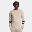 Lyle & Scott Men's Sports Sleeve Stripe Crew Neck Sweatshirt - Warm Dust Marl