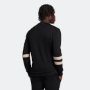Men's Sports Sleeve Stripe Crew Neck Sweatshirt - Jet Black