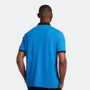 Men's Block Marl Polo Shirt - Bright Blue Marl/Jet Black