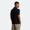 Men's Tonal Striped Polo Shirt - Jet Black