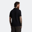 Men's Argyle Polo Shirt - Jet Black
