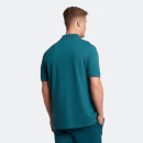 Men's Casuals Tipped Polo Shirt Malachite Green