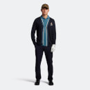 Men's Golf Collar Logo Technical Polo Shirt - Azure