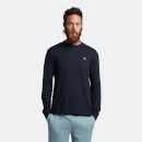 Men's Mock Neck Long Sleeve T-Shirt - Dark Navy