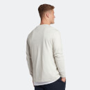 Men's Casuals Pocket Long Sleeve T-Shirt - Marble White
