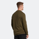 Men's Casuals Pocket Long Sleeve T-Shirt - Olive