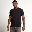 Chenille Applique Short Sleeve T-Shirt - Black