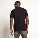 Chenille Applique Short Sleeve T-Shirt - Black