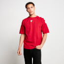 Oversized-T-Shirt – leuchtrot