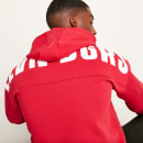 11 Degrees Unisex Large Logo Oversized Pullover Hoodie - Ski Patrol Red
