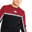 11 Degrees Junior Domino Taped Sweatshirt - Pomegranate/White/Black