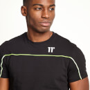 11 Degrees Gradient Piping Short Sleeve T-Shirt - Black