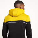 Piped Cut and Sew Pullover Hoodie – Black/Gold Palm