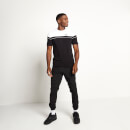 Piped Cut and Sew Short Sleeve T-Shirt – Black/White