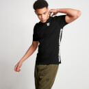 11 Degrees Text Panel Cut and Sew Short Sleeve T-Shirt - Black