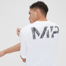 MP Grit Graphic Мъжка тениска нестандартен размер – бяла