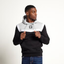 11 Degrees Cut and Sew Pullover Hoodie - Black/Titanium Grey/White