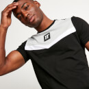 11 Degrees Cut and Sew Short Sleeve T-Shirt - Black/Titanium Grey/White