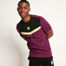 T-Shirt – purpurviolett/schwarz/neonfarben