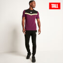 11 Degrees Men's Tall Cut and Sew Short Sleeve T-Shirt - Plum Purple/Black/Limeade